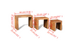 Rustic Wooden Nest of Tables Set of 3 Antique Solid Wood Nesting Tables Vintage