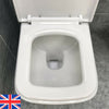 Luxury Square Toilet Seat Heavy Duty White Soft Close Top Quick Release Hinges