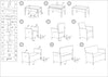 4 PCS Rattan Garden Furniture Set chairs sofa Table Outdoor Patio Conservatory