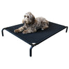 Elevated Pet Bed Dog Cat Portable Raised Indoor Outdoor Camp Cot Black 3 Sizes