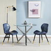 2pcs Faux Leather Dining Chairs Set Metal Legs Modern Living Room Home Office UK