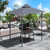 Metal BBQ Gazebo Waterproof Barbecue Grill Canopy Grey Garden Marquee Pergola
