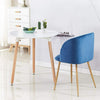 1 x Modern Velvet Dining Chair Make-up Chair Kitchen Office Lounge Armchair Blue