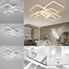 LED Ceiling Light Aluminum Square Lamp Chandelier Fixture White Black Gold Frame