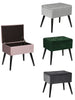 Ottoman Storage Velvet+MDF Toy Box Pouffe Seat Foot Stool With lid grey/pink