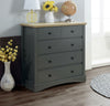 Carden Bedroom Dark Grey Bedside Cabinet 2 Door Wardrobe 7 3+2 Chest of Drawers