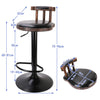 2x Bar Stools Faux Leather Kitchen Cafe Swivel Bar Stool Padded Chair Gas Lift