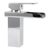 Modern Waterfall Bathroom Basin Mixer Sink Taps Single Lever Brass Faucet Tap
