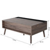 Lift-Top Coffee Table with Storage Cabinet and Metal Frame for Home Office