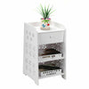 Bedside Table White Wooden Cabinet & Drawer Unit Storage Bedroom Nightstand UK