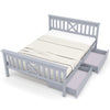 3FT Single 4FT6 Double Wooden Bed Frame with Storage Drawers Solid Pine Wood Bed