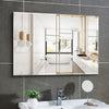 Bevelled Frameless Glass Bathroom Mirror Vanity Shower Mirror Wall Adhesive on