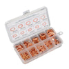 UK 200pcs Copper Washer Gasket Set Flat Ring Seal Assortment Kit w/ Box M5-M14