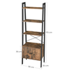 Industrial Ladder Shelf Vintage Retro Furniture Rustic Metal Bookcase Cabinet
