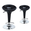 2 Bar Stools Gas Lift Breakfast Bar Chair Kitchen Pub Stool Faux Leather Chrome