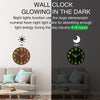 Wall Clock Illuminated / Solid Numerals Silent Retro Chic Decor 12-13inch Clocks
