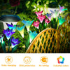 2Pcs 4 LED Solar Power Lily Flower Stake Lights Outdoor Garden Decor Patio Lamp