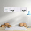 Modern Wall Mount Storage Shelf CD Media Storage Rack Wooden 4 Unit Practical