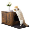 Cat Litter Box Enclosure Furniture Wooden Kitty Hidden Washroom Toilet Dual Door