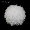 White Feather Ceiling Pendant Light Shade Modern Bedroom Nordic Style Night Lamp