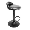 Set of 2 Bar Stools Leather Swivel Gas Lift Chair Kitchen Breakfast Pub Black