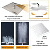 12Inch Large Square Shower Head Powerful Energy Bath Heads Chrome Water Saving