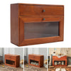 Retro Wall/Desktop Wooden Drawers Storage Cabinet Organiser Cosmetic Jewelry Box
