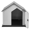 Grey Pet House Large Dog Kennel Indoor Outdoor Weatherproof Animal Shelter Cages