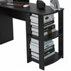 Black/ White Corner Computer Desk L-Shaped Office Workstation Table Book Shelf