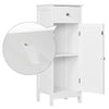Bathroom Floor Cabinet Kitchen Cupboard Slim Bedroom Sideboard 1 Drawer, White