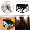 4X 100LED Outdoor Solar Power PIR Motion Sensor Wall Lights Garden Security Lamp