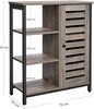 Rustic Grey Storage Cabinet Vintage Industrial Cupboard Small Console Side Table