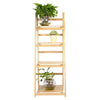 4 TIER FOLDING SHELF LADDER SHELVING UNIT DISPLAY STAND HOME OFFICE STORAGE RACK