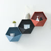 Corner/Hexagon Floating Shelves Storage Holder Self Stick Small Storage Box V