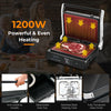 3-in-1 Electric Panini Press Grill 1200W Sandwich Maker Nonstick 5 Cooking Modes