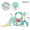 Toddler Kids Slide and Swing & Climber Set Baby In/Outdoor Playground Toys Green