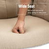 Vinsetto Office Chair Task Adjustable Height Mid Back Armrest Tilt Linen Brown