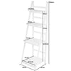 WHITE 4 TIER FOLDING LADDER STORAGE HOME DISPLAY SHELF BEDROOM/BATHROOM