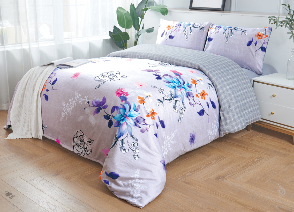 Luxury Floral Duvet Cover Pillowcase Quilt Bedding Sets Single Double King Size