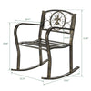 Artisasset Metal 1 Seat Garden Outdoor Rocking Chair Vintage Style Bronze Patio