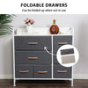 7-Drawer Chest of Drawers Fabric 3-Tier Storage Organizer Grey Bedroom Cabinet