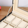 10 Grid Solts Watch Storage Box Display Case Holder Jewelry Collection Organizer