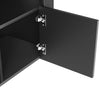 120cm High Gloss TV Table Stand Black Entertainment Cabinet Unit with LED Light