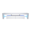 200cm TV Stand Unit Sideboard Cabinet - Matt Body & High Gloss Fronts Doors LED