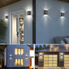 2X SUPER BRIGHT SOLAR POWERED DOOR FENCE WALL LIGHTS LED UP DOWN GARDEN LAMP