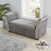 Window Storage Seat Bench Stool Ottoman Deep Button Detail Lift Up Lid