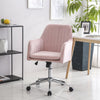 Office Chair Swivel Velvet Padded Seat Home Computer Desk Armchair Adjustable UK