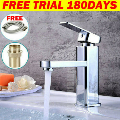 Modern Bathroom Basin Sink Tap Monobloc Mixer Taps Waterfall Chrome Brass Faucet