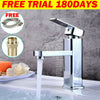 Modern Bathroom Basin Sink Tap Monobloc Mixer Taps Waterfall Chrome Brass Faucet