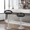 Pair of Swivel Bar Stools Kitchen Bar Pub Barstool Adjustable Height Chrome Base